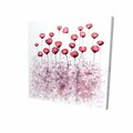 Begin Home Decor 16 x 16 in. Pink Flowers with Paint Splash-Print on Canvas 2080-1616-FL171-1